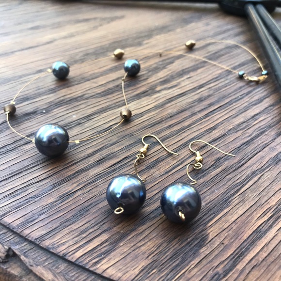 Mirror Ball Bead Necklace & Earring Set - Picture 4 of 7